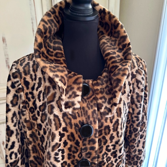 CHICO'S Leopard Print Jacket / Size 14 - Picture 5 of 7